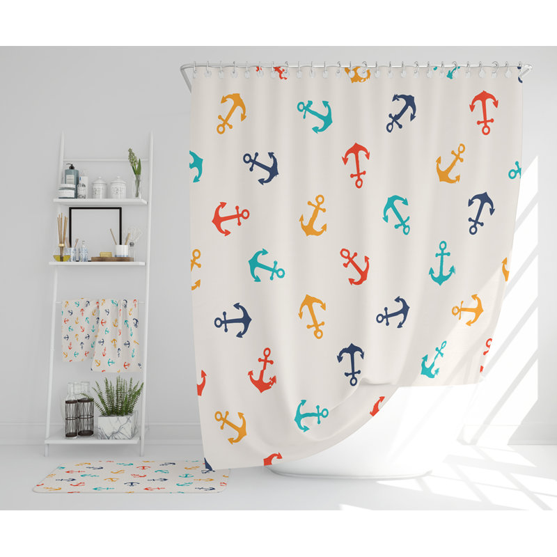 Navil Polyester Shower Curtain Set