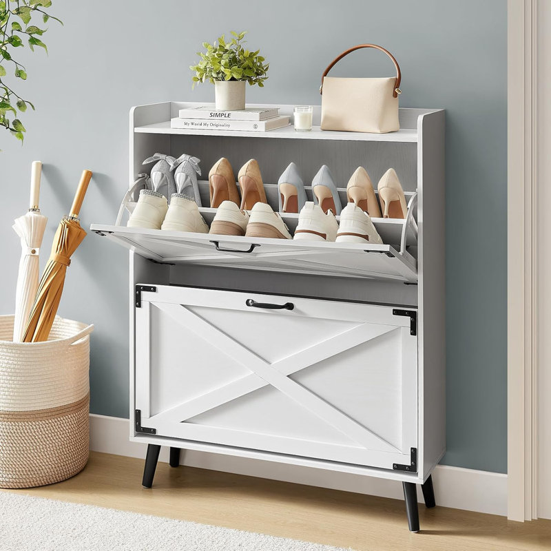 Armoire de rangement pour chaussures, Blanc