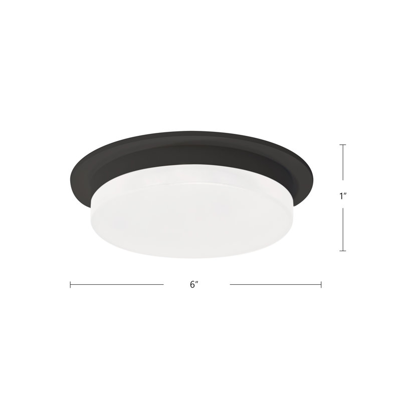 Stockton 1 - Light LED Flush Mount, Black