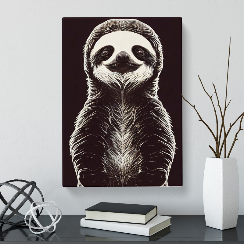 Sloth - Wrapped Canvas, 50cm H x 35cm W x 3cm D