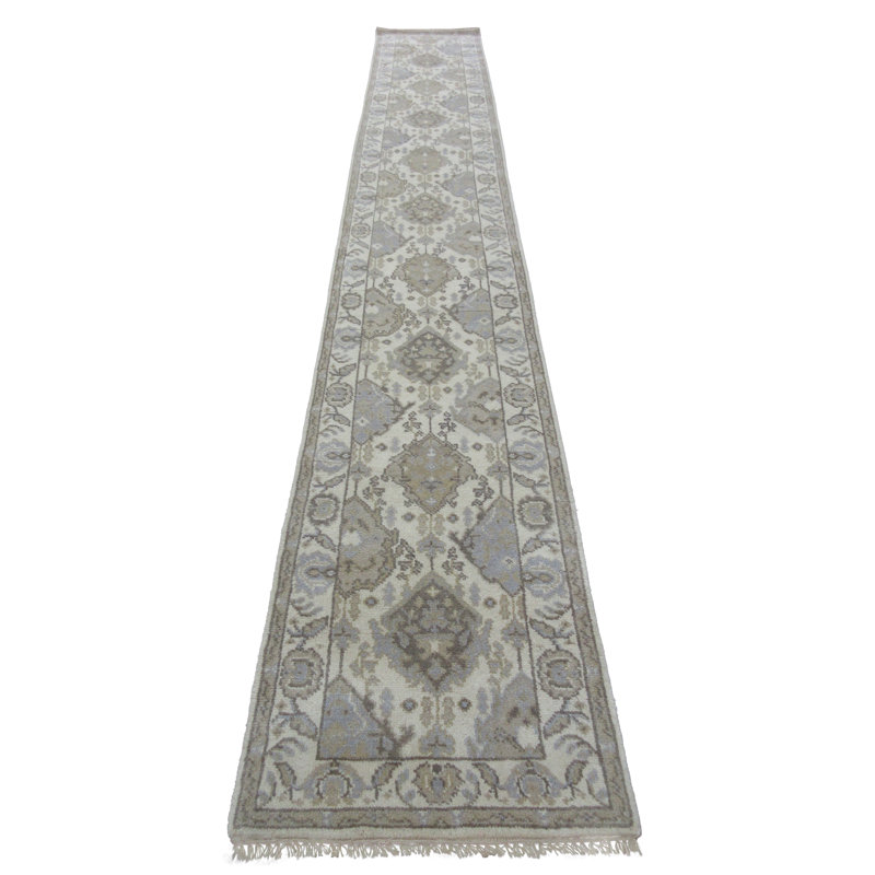 Tapis de couloir 2 x 16 ivoire Oushak