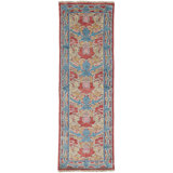 Beall Hand Knotted Wool Oriental Area Rug in Blue