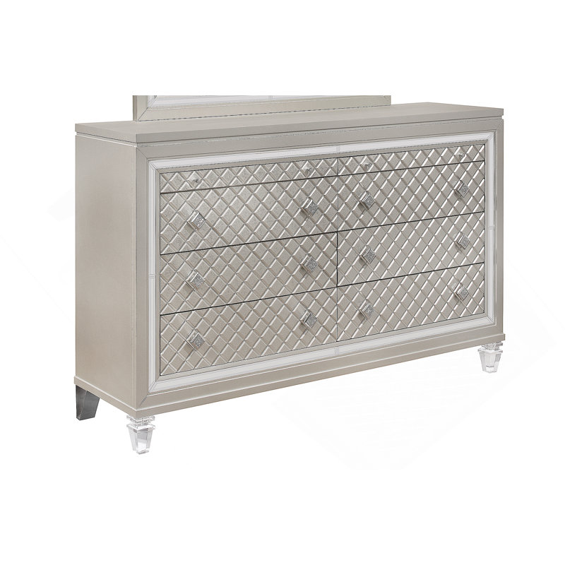 Commode avec 2 tiroirs à bijoux doublés de feutre