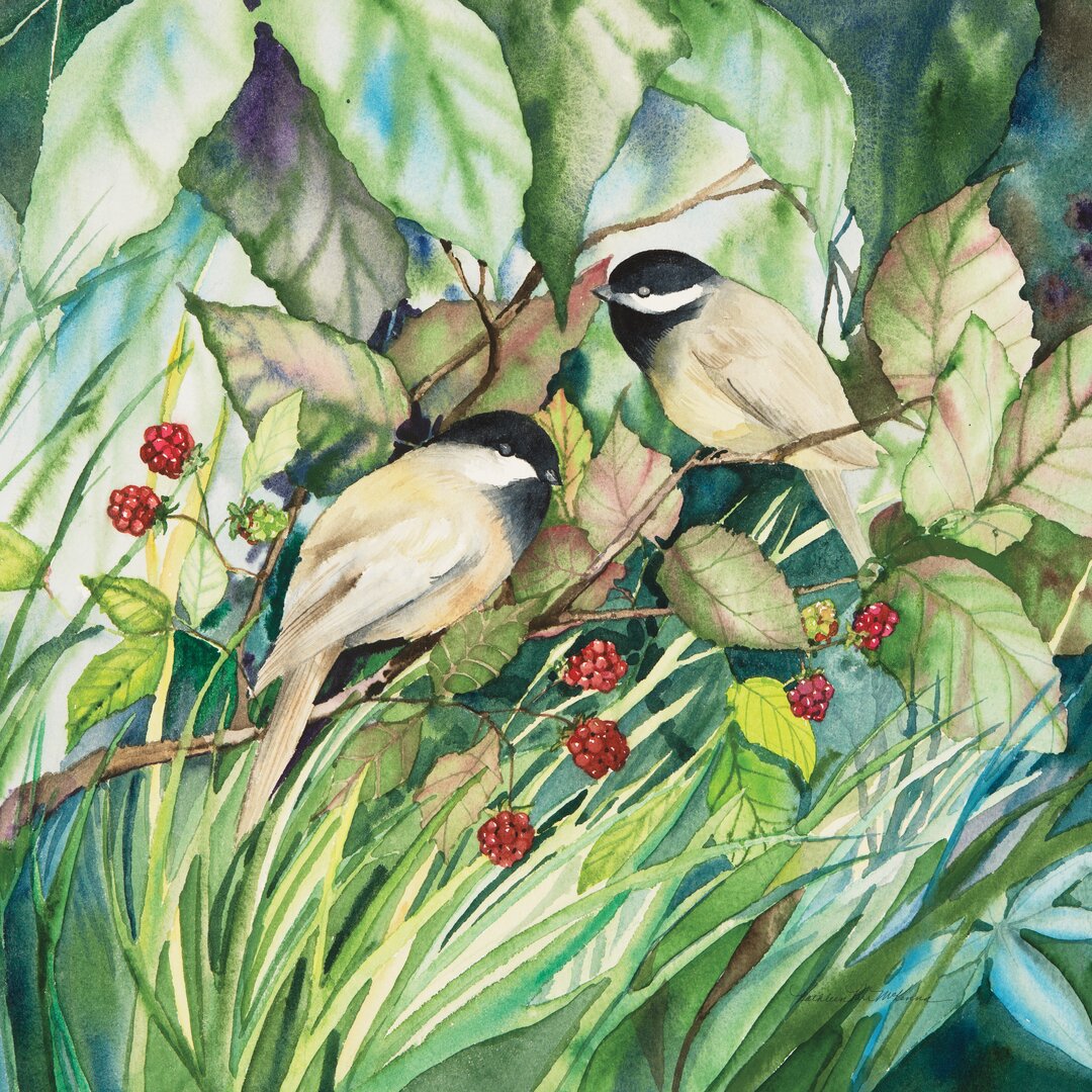 Leinwandbild Chickadees Sq von Kathleen Parr McKenna