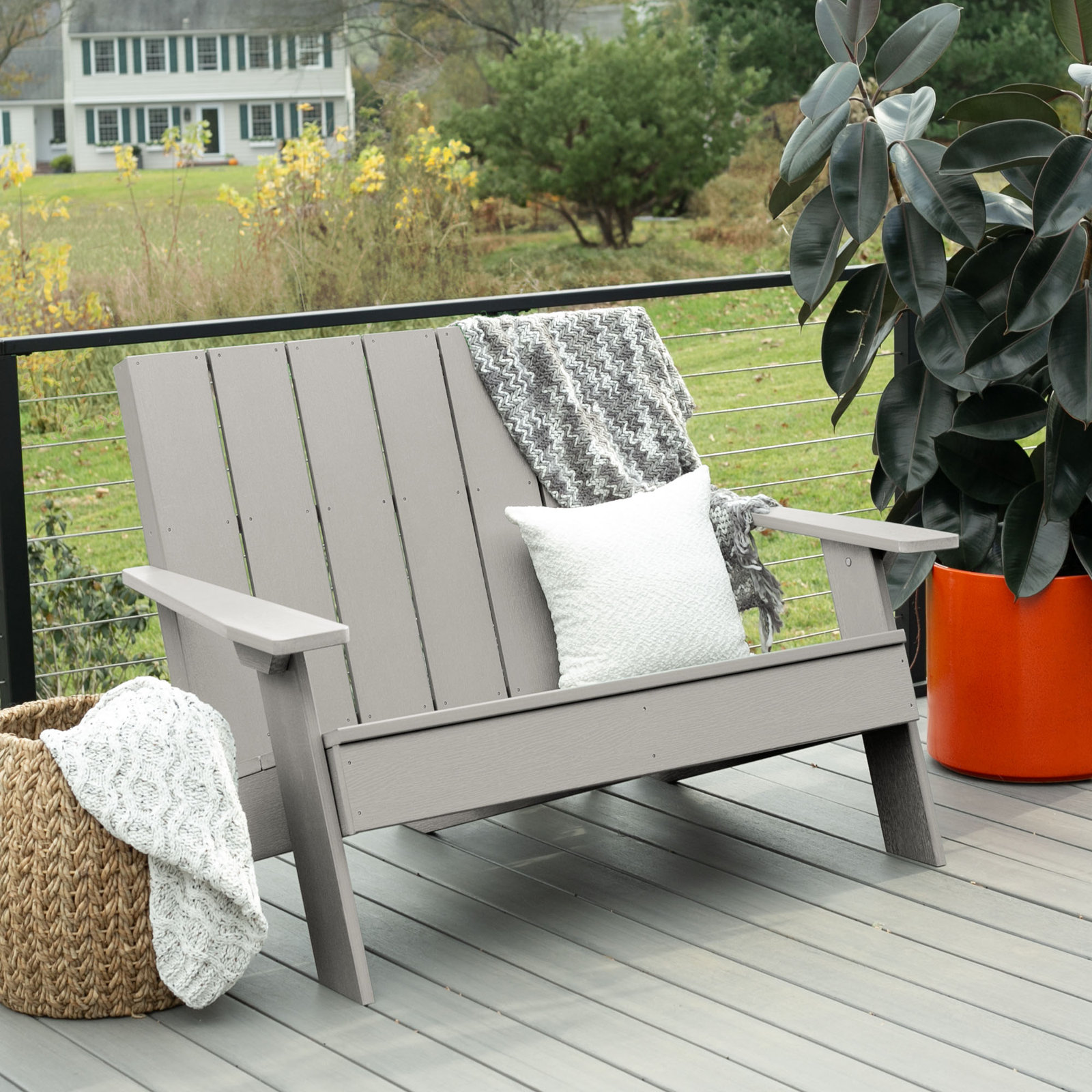 Byrnes 54" Patio Loveseat, Harbor Gray