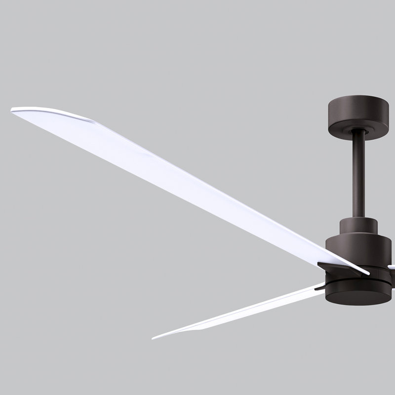 Ventilateur de plafond Alessandra 72, Bronze texturé, Blanc mat