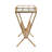 Quinlynn Metal and Glass Two-Tier Bar Cart with Decorative Frame for Stylish Serving and Storage