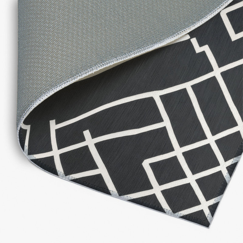 Tapis gris intérieur et extérieur Trellis, Rectangulaire 2 pi x 3 pi