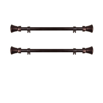 Tringle à rideaux simple réglable 12 "à 20" 0,63 "