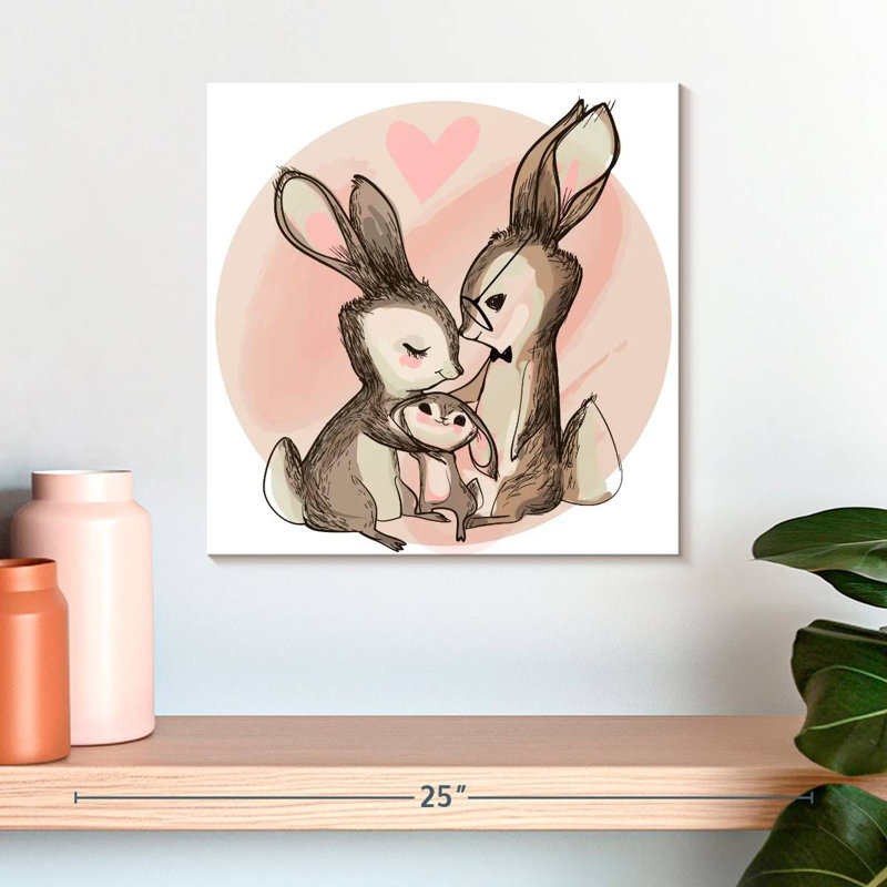 Ashelle Sweet Hare Family, H 16 po x l 16 po