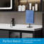 Porte-serviettes de salle de bain autoportant, support à serviettes en forme de T pour comptoir, barre à serviettes noir mat pour meuble-lavabo de cuisine, installation sans perceuse, conception antirouille et imperméable-114730064