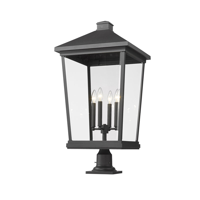Luminaire sur mât câblé à 4 lumières 33 po H Antanay