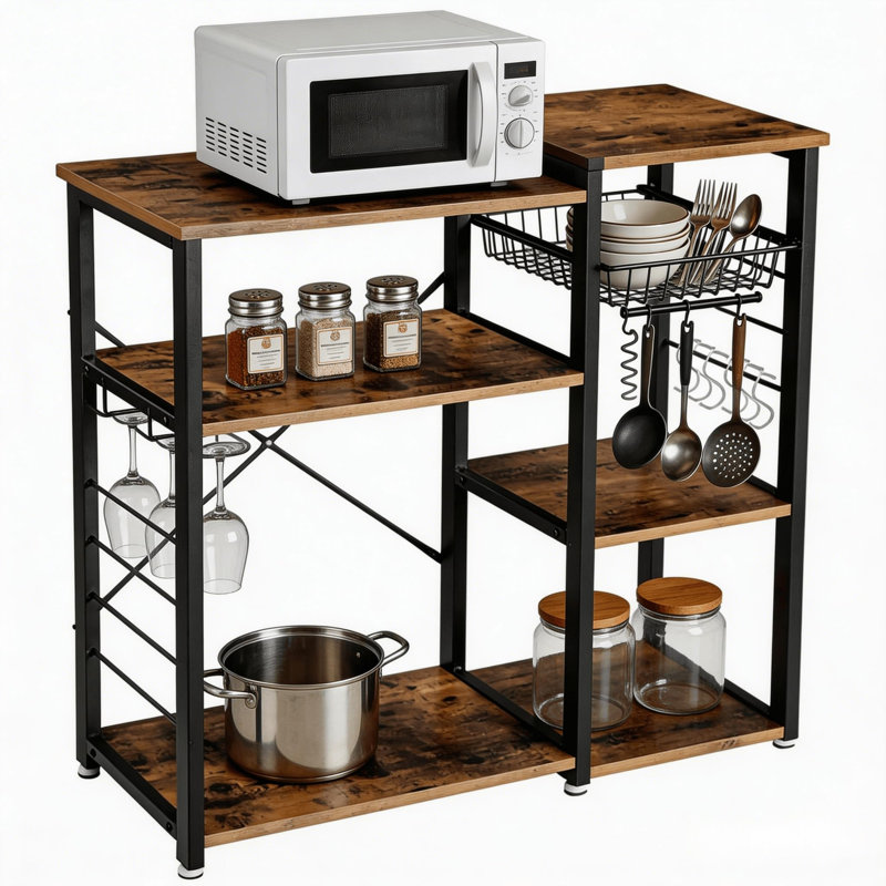 Étagère de boulanger de cuisine avec support à micro-ondes Solar Smart Creations Solar