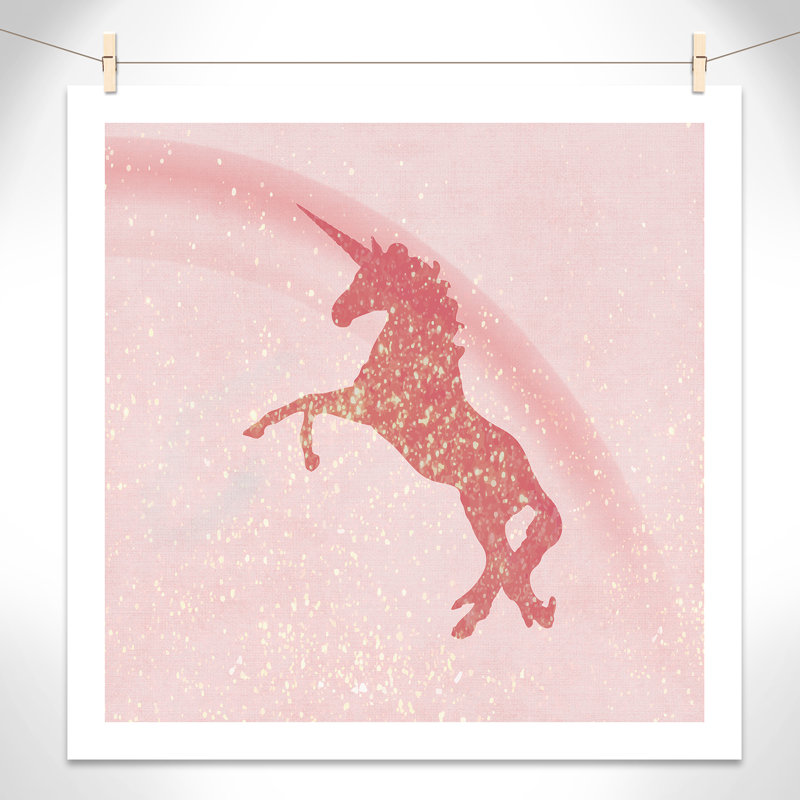 Paillettes licorne 2, H 36 po x l 36 po x P 1 po, Papier