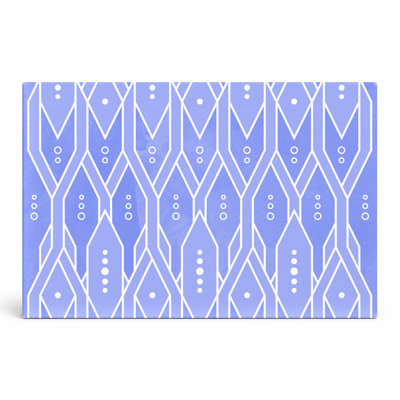 «Blue Geometric Lattice», art mural sur toile