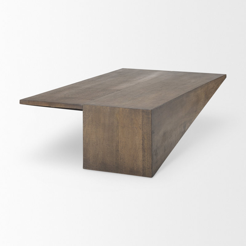 West Solid Wood Coffee Table, Light Brown
