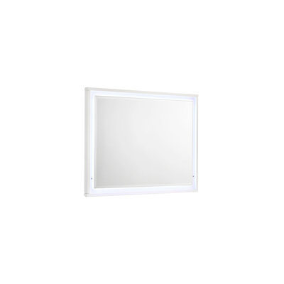 Miroir Manhattan - Cadre laqué avec éclairage à DEL intégré pour un look élégant et moderne (INCLUT LE MIROIR SEULEMENT)