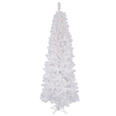 7.5' Pre-Lit Salem Pine Pencil Artificial Christmas Tree - Multi LED Lights
