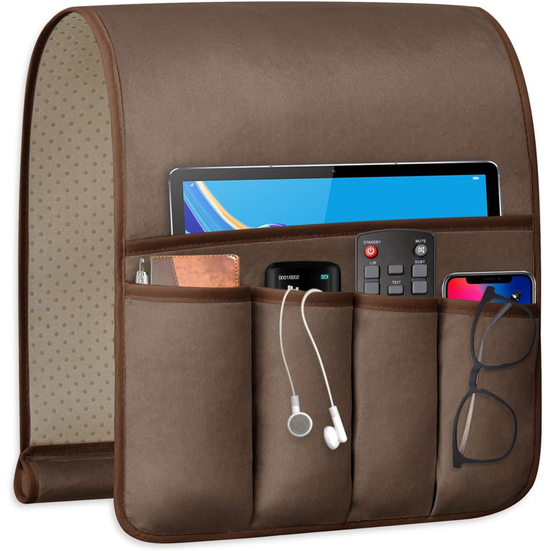 Couch Caddy Organisateur Support à télécommande pour rangement pour lit 5 poches
