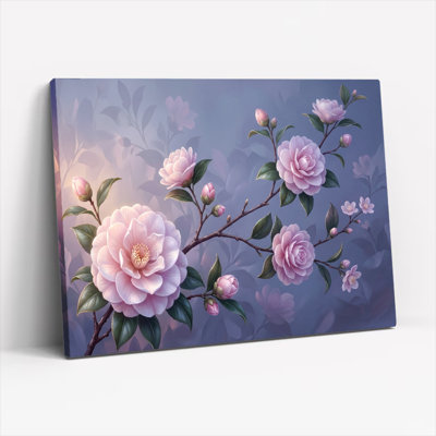 Ensemble de 1 tableau sur toile à motif floral
