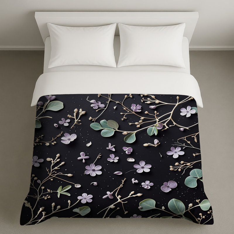 Housse de couette Floral Bedding Nature Scandinavian, Grand lit