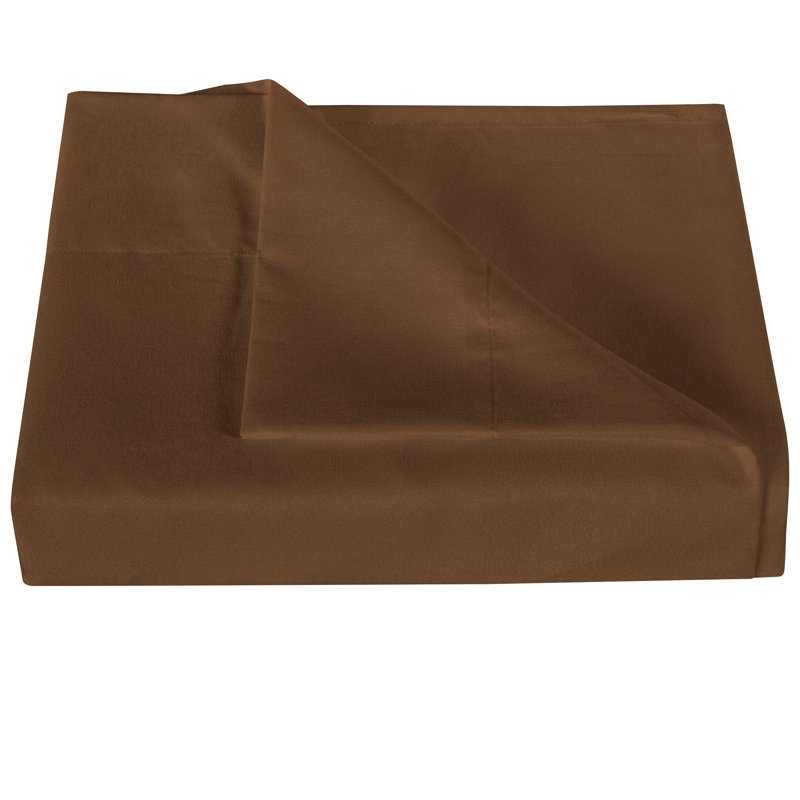 Drap plat seulement, drap de dessus en microfibre brossée 1800 - NTBAY, Très grand californien, Brun