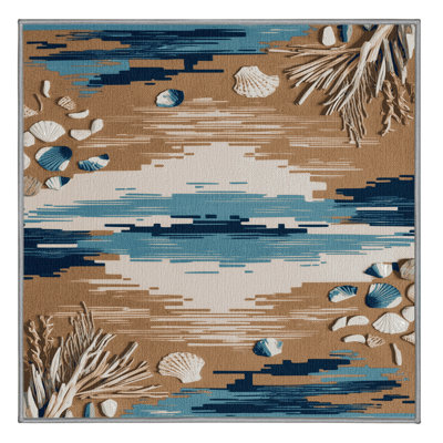Washable Beach Tech Advanced Coastal Area Rug