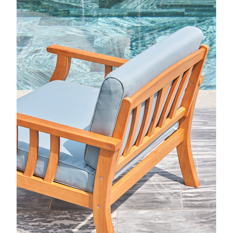 Chaise de patio avec coussins Saiqa