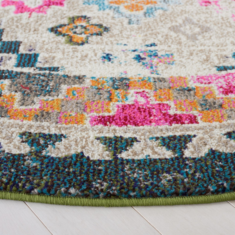 Ekam Performance Southwestern Rug, Round 6'7"