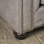 Fauteuil Chesterfield gris clair en similicuir Anim