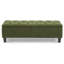Banc avec surface bouclée, espace de rangement, pieds en bois d'hévéa, capacité de 300 lb, capitonnage à boutons et coutures en losange, idéal pour le décor du salon, rangement de L 51,74 po x l 17,77 po, charnières souples