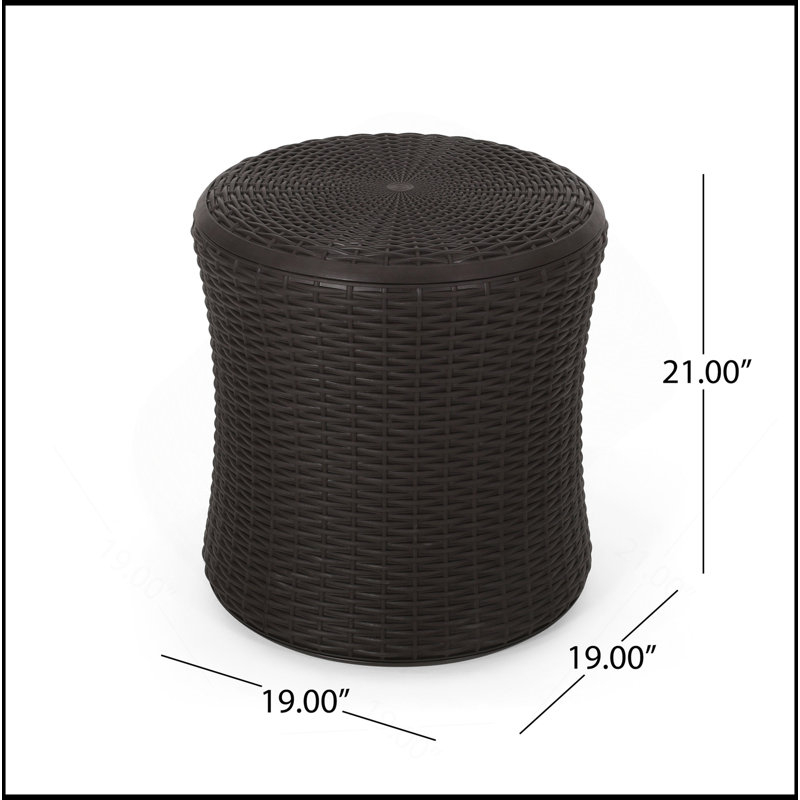 Table basse de patio résistante aux intempéries OLIVO avec une construction durable et un design élégant pour les espaces extérieurs