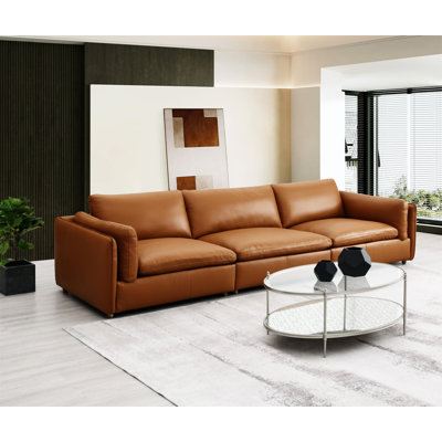 Canapé modulaire en cuir 3 pièces Brighton