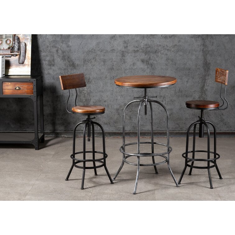 Saleh Bar & Counter Stool Williston Forge Color: Rusty, Seat Height: Counter Stool (24” Seat Height)