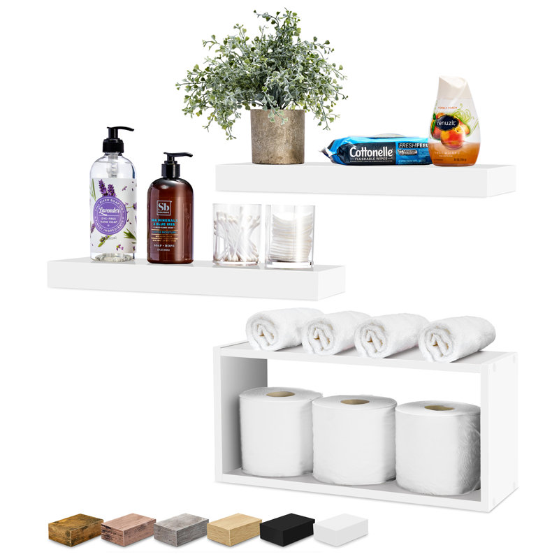  Ensemble de tablettes flottantes avec tablette, Blanc