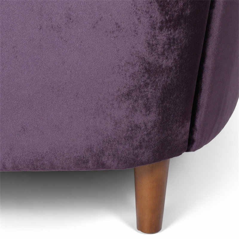 Canapé 3 places, Velours mauve / mauve