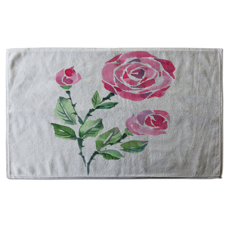 Cotton Floral Waffle Kitchen Towel