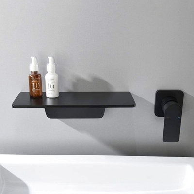 Robinet de lavabo de salle de bain noir mat, fabriqué en laiton haut, simple pour faciliter la gestion de l'eau, robinet élégant au design noir, réglage supérieur du débit, installation soignée