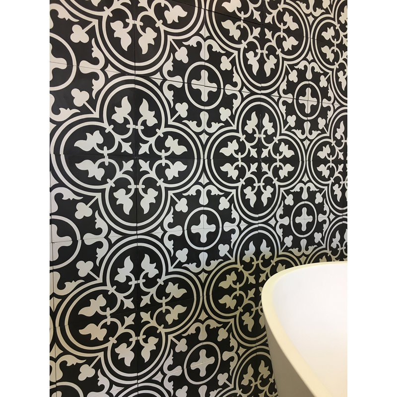 Cemento 8" x 8" Cement Patterned Wall & Floor Tile, Tangier