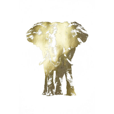 Gold Elephant II by Ethan Harper - Painting Print
