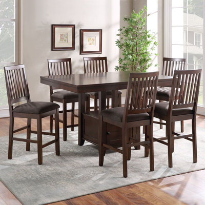 Kittle Upholstered Counter Stool with Solid Wood Frame