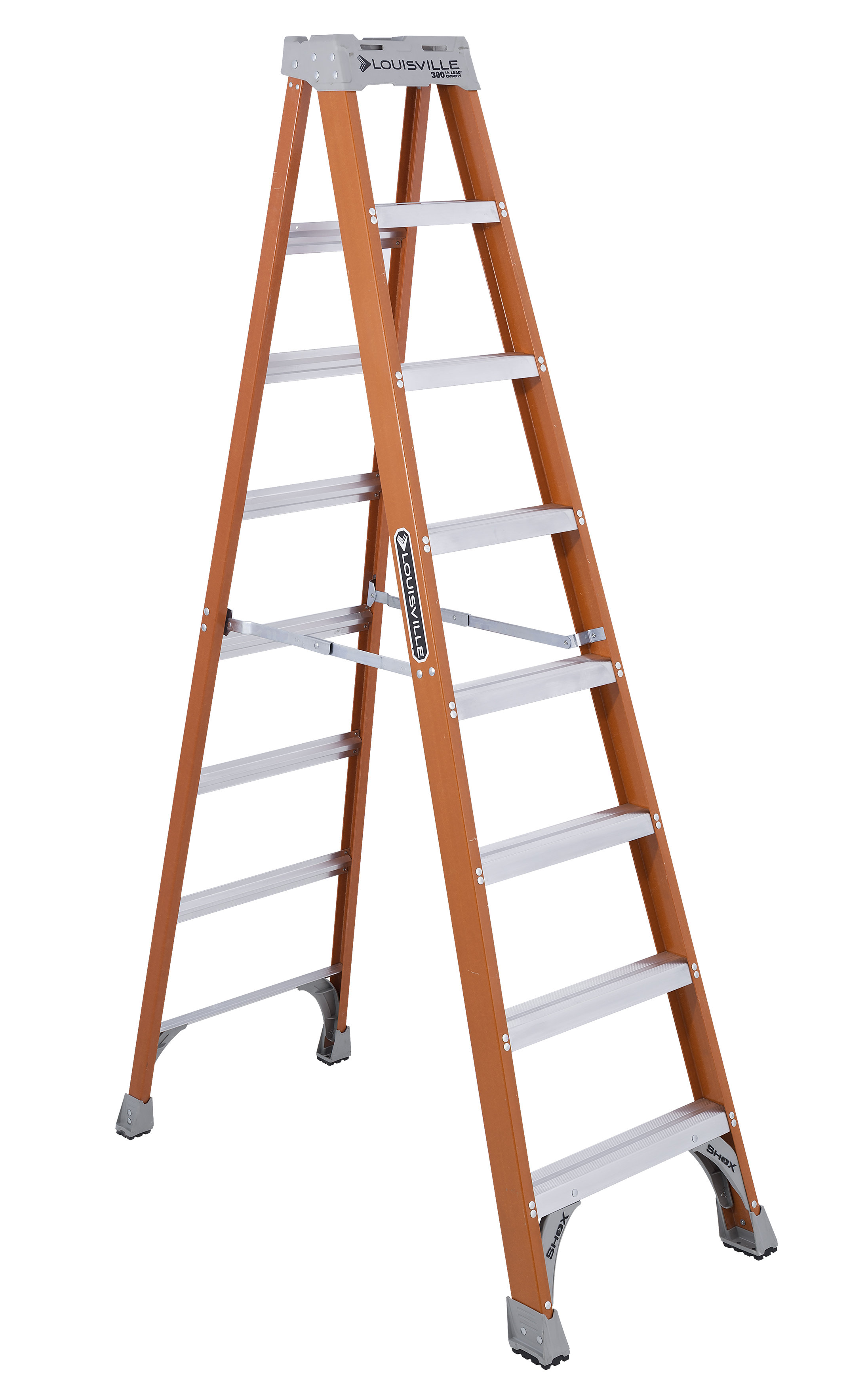 Louisville Ladder 08 - Step Fiberglass Folding Step Ladder | Wayfair