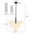 George Oliver 13-Light Dimmable Classic Matte Black Atomic Tiered Cluster Chandelier, Opal Glass Globe Bubble Shade for Mid-Century Dining Room-857064307