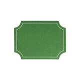 Tessuti Sage Rectangular Placemats with White Stitching