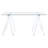 Roda Clear Glass Top Writing Desk