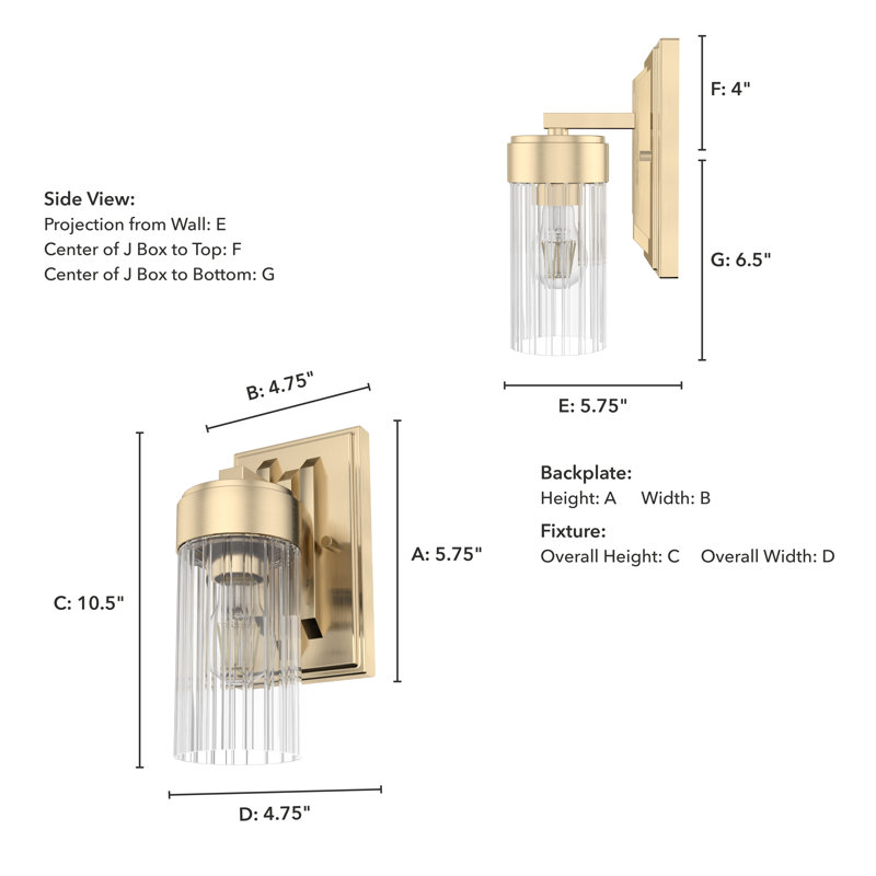 Gatz Aluminum Armed Sconce, Alturas Gold
