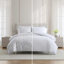Vera Wang Nebulous Flower Cotton Reversible Grey Duvet Cover Set-1683806383