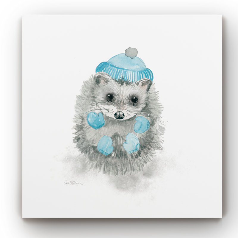 « christmas critter hedgehog », impression encadrée, H 10 po x l 10 po x P 1,5 po, Toile tendue