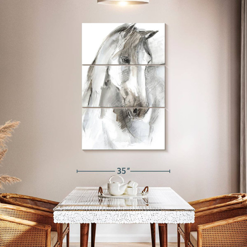 Brampt Watercolor Equine Study I, 50" H x 32" W