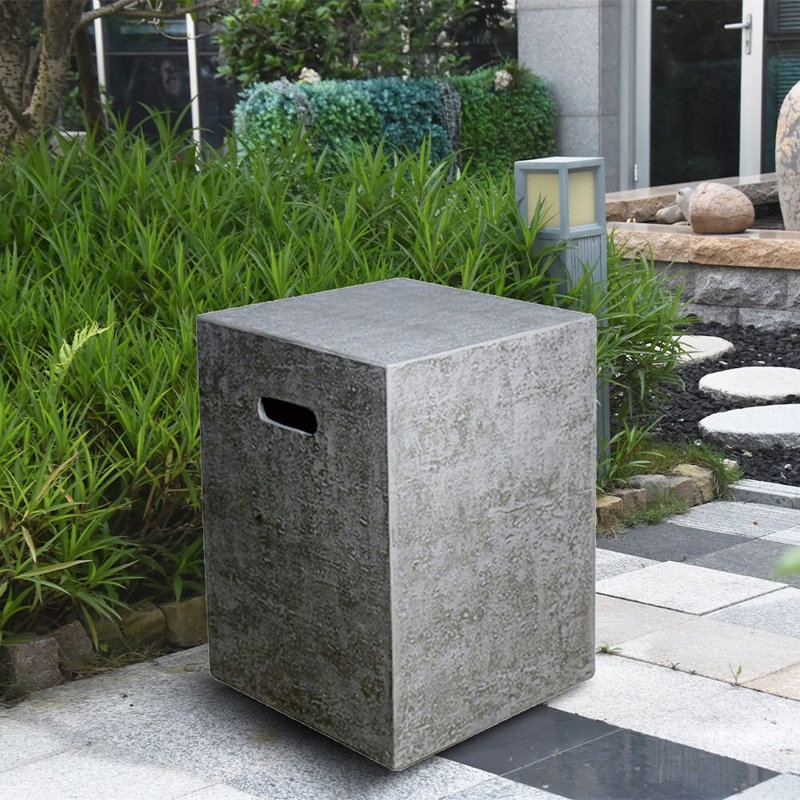 15.7'' x 20'' Concrete Propane Tank Cover, Light Gray